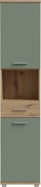Hochschrank Champ Badschrank Eiche Artisan Nachbildung in Salbei B/H/T: 40 x 184 x 29 cm - Bild 1