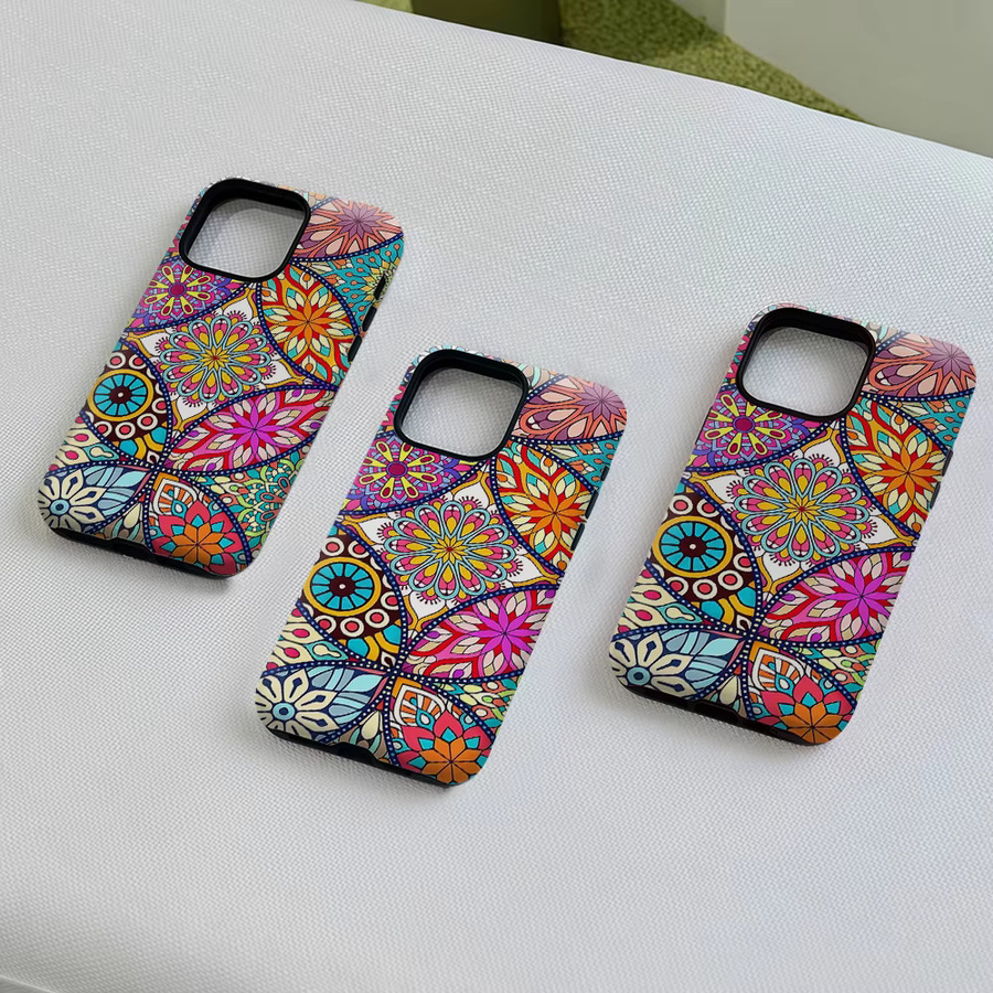 Potdemiel Aurea Case Matte Bumper MagSafe Schutzhülle für iPhone mit Mandala Boho Design in Multicolour - Bild 4