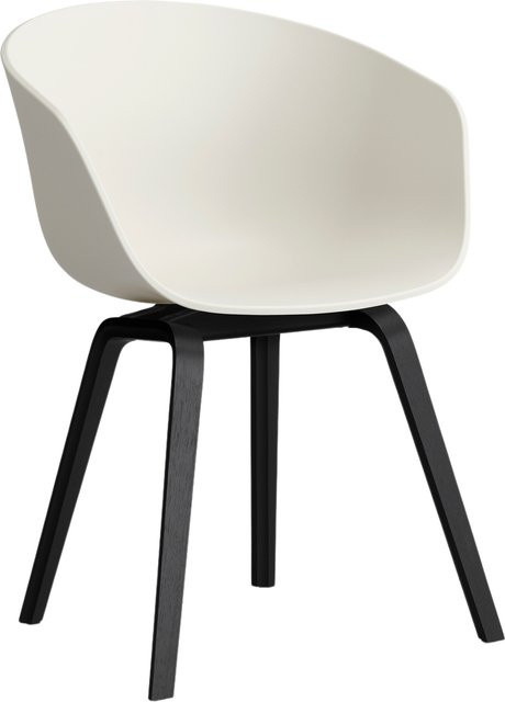 HAY About A Chair AAC 22 mit Armlehnen in Beige aus Polypropylen und Holz - Bild 1