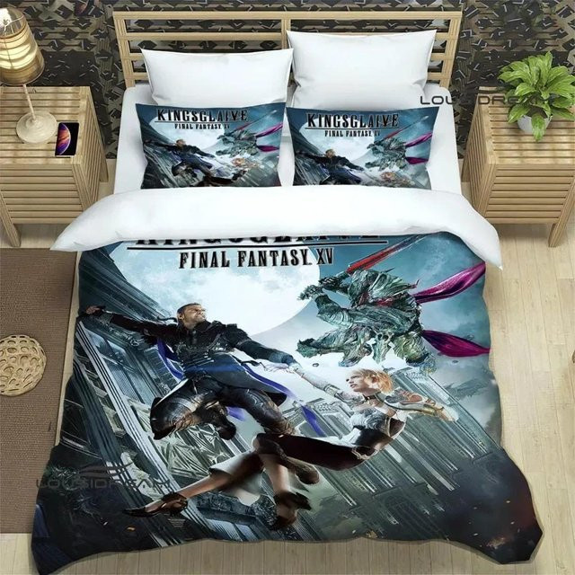 Final Fantasy Bettwäsche-Set aus Mikrofaser mit Motivdruck, Multicolor, B/H: 200 x 230 cm - Bild 1