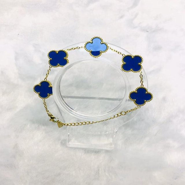Hui Ran Armband, 18K, dunkelblau, Vierblättriges Kleeblatt, Damen - Bild 1