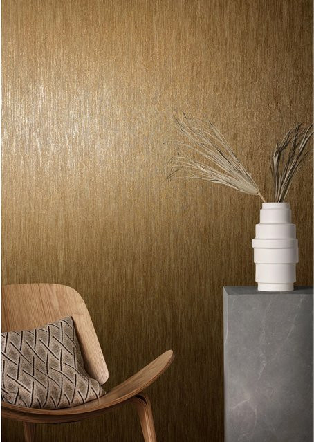 Marburg Vliestapete Natural Opulence Struktur Uni Braun FSC Non-Woven - Bild 1