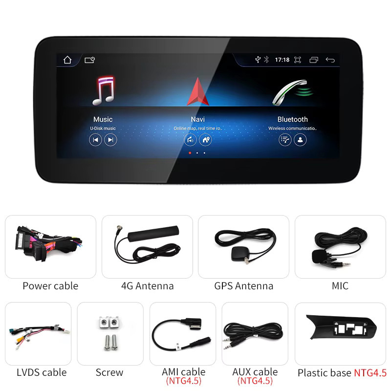 STWEI Multimedia Player Auto Radio Stereo für Mercedes Benz C-Klasse W204 S204 (Baujahr 11-15) in Schwarz - Bild 4