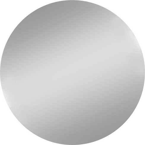 Kristallform Badspiegel Plato rund in Silber und Transparent, Durchmesser: 50 cm - Bild 1