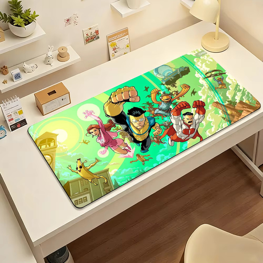 Cartoon I-InvincibleS Mauspad rutschfeste Schreibtischunterlage aus Gummi in Multicolour für PC und Laptop - Bild 6