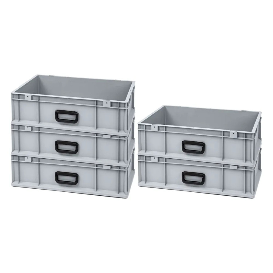 PROREGAL Spar Set 5x Eurobox Nextgen Portable Uno Transportbehälter Grau H x B x T: 17 x 40 x 60 cm - Bild 2