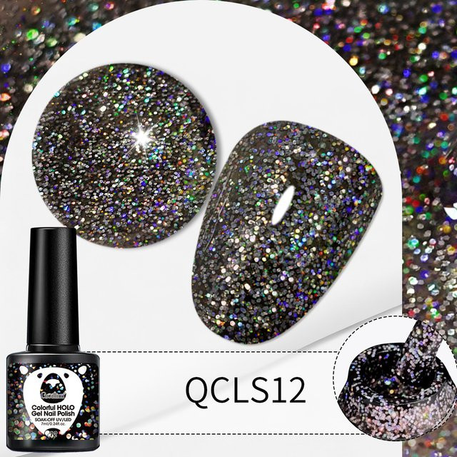 Groillim Glitzer-Gel-Nagellack, Lila, 7 ml - Bild 1