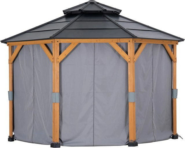 Sunjoy Vorhang für Zedernholz Gazebo und Pavillon, B/H: 395 x 395 cm - Bild 1