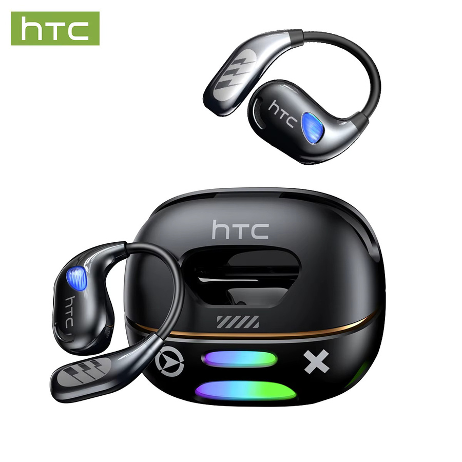 HTC Kabellose Open-Back-Kopfhörer mit Bluetooth V6.0, KI-Sprachübersetzer für 150 Sprachen und 30 Stunden Akkulaufzeit in Schwarz und Grau - Bild 3