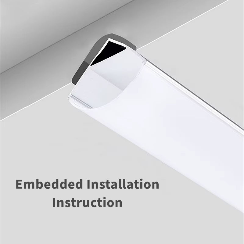 Khelse V-Typ Aluminium LED Profil mit transparenter Abdeckung für 5050 und 3528 LED Streifen, Länge: 0,5 m - Bild 6
