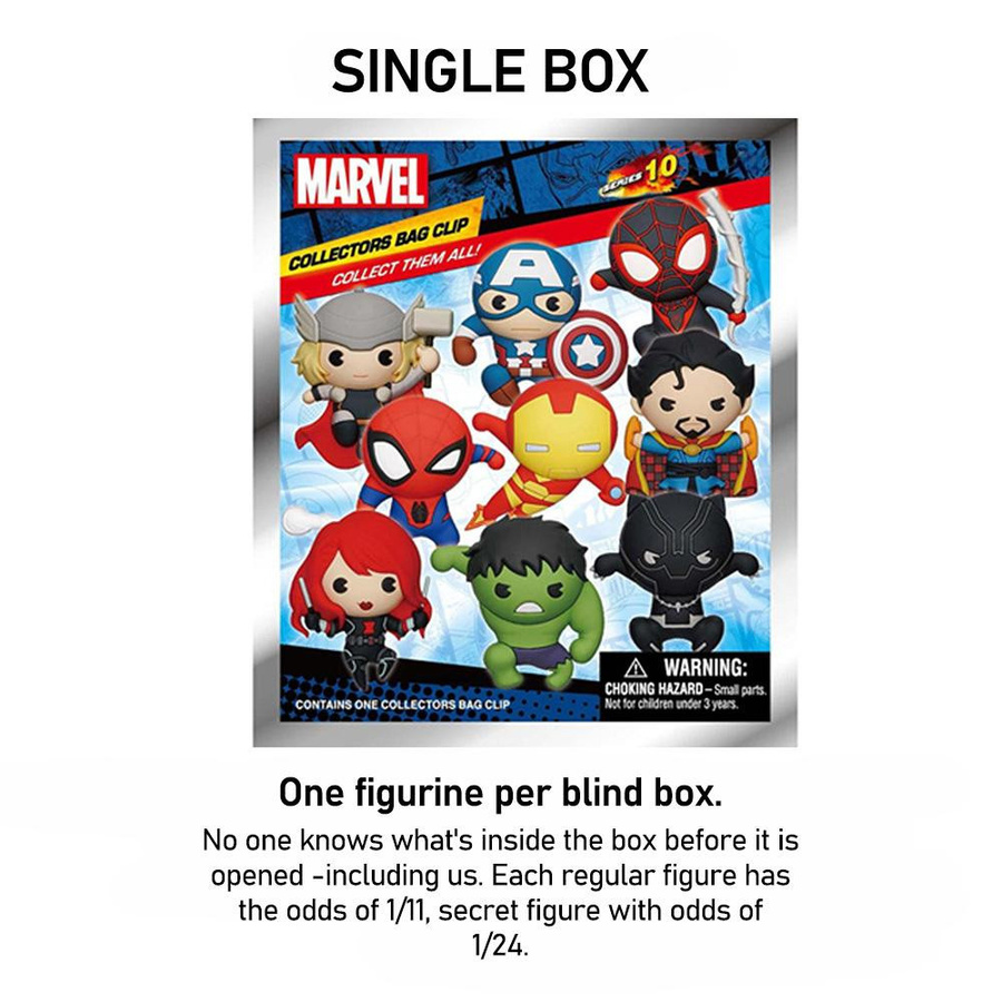 Marvel Avengers 3D Figur Blind Box Schlüsselanhänger Spider-Man Iron Man Zubehör 1-teiliges Set - Bild 2