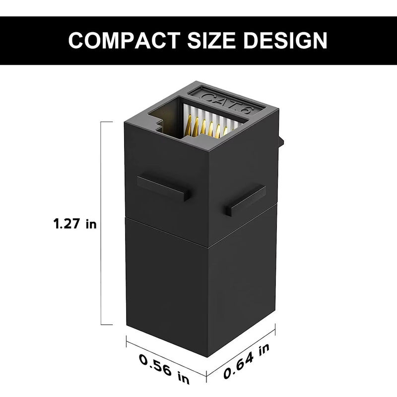 Natalink 10er Set Keystone Jack RJ45 Inline Koppler Schwarz für Cat7, CAT6A, CAT6 und CAT5E Buchse auf Buchse - Bild 6