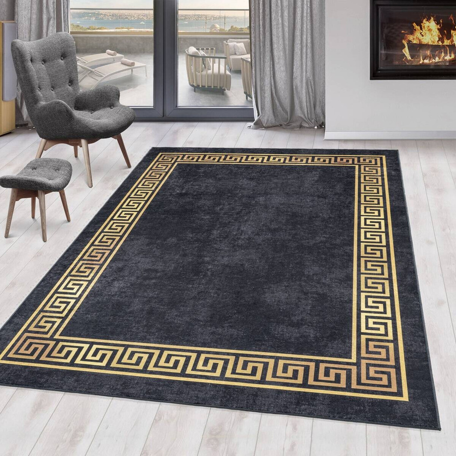 Ayyildiz Teppich FIESTA Modern in Schwarz mit Mäander-Muster, Breite: 160 cm, Länge: 230 cm - Bild 4