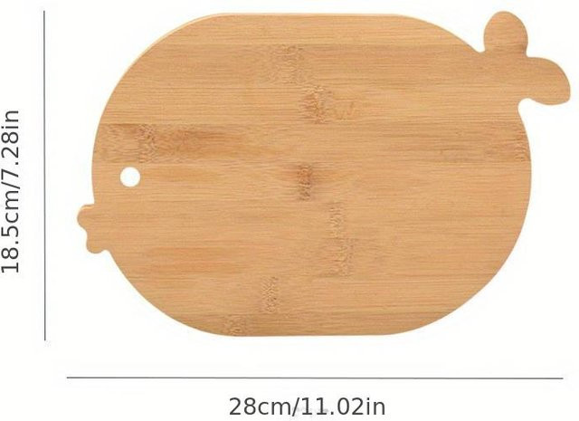 Kreatives Mini Tier Bambus Schneidebrett Globefish in Braun von SZ-Damai - Bild 1