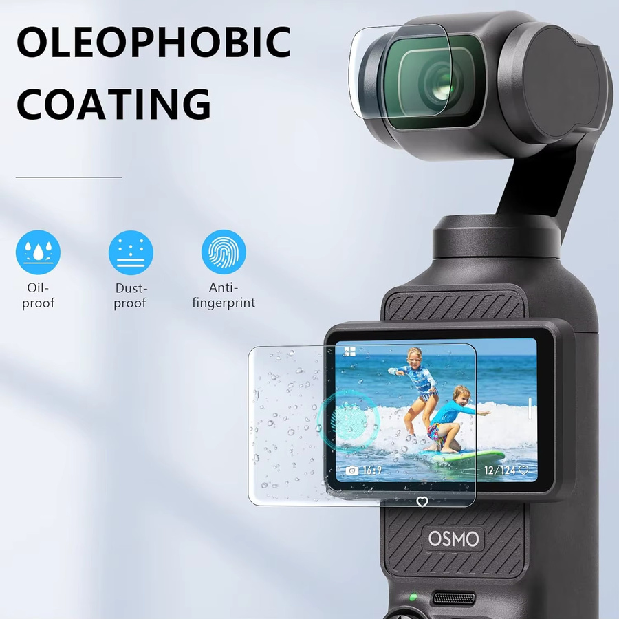 DJI OSMO Pocket 3 und Pocket 4 Schutzfolie aus gehärtetem Glas für die Linsen als kratzfeste Abdeckung in Transparent - Bild 2