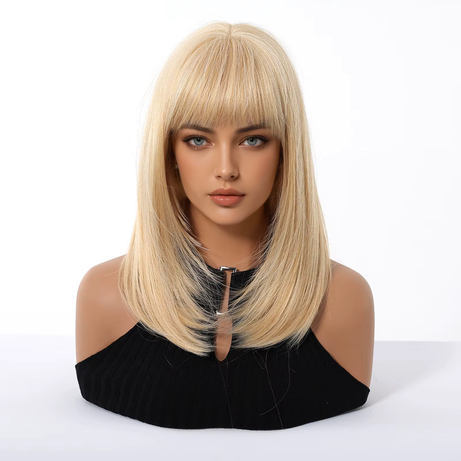 TINY LANA Bob-Perücke, blond, mittellang, synthetisch, Damen - Bild 2
