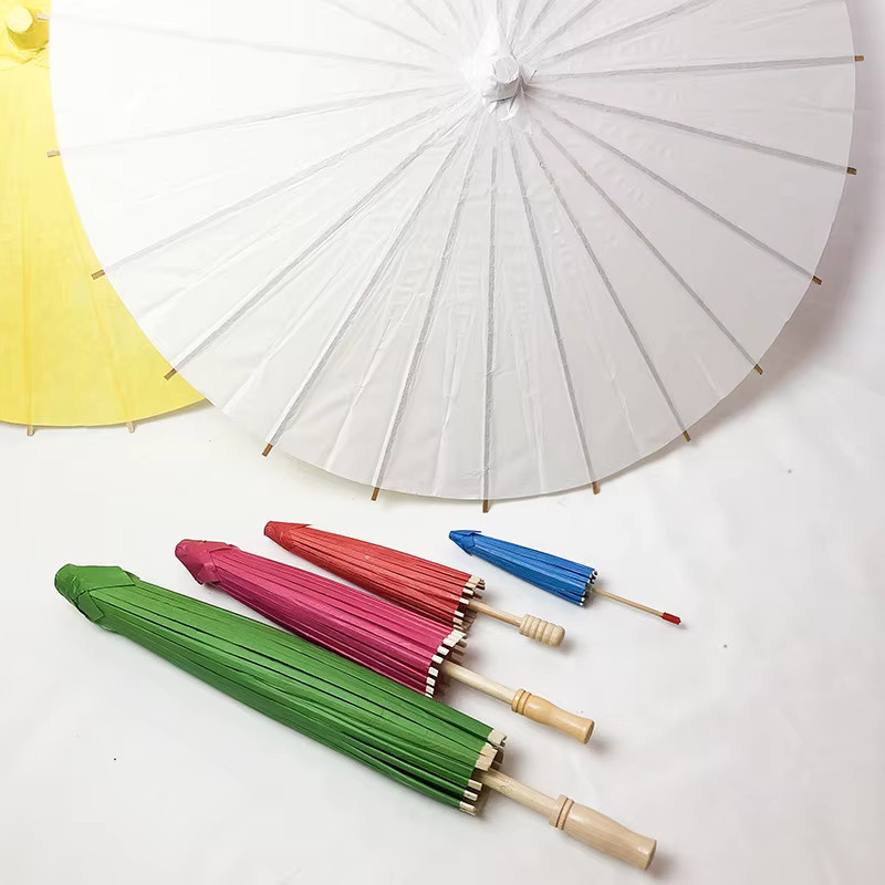 Merylover Traditioneller China Papierschirm zum Selberbemalen für Kinder, Mehrfarbig, Durchmesser: 40 cm - Bild 2