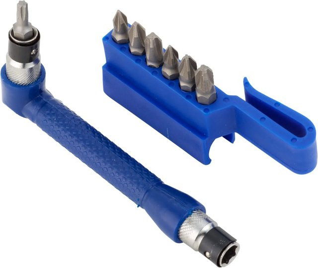 LUX-TOOLS Winkelschrauber Satz 8-teilig in Blau mit Schraubendreher-Bits - Bild 1