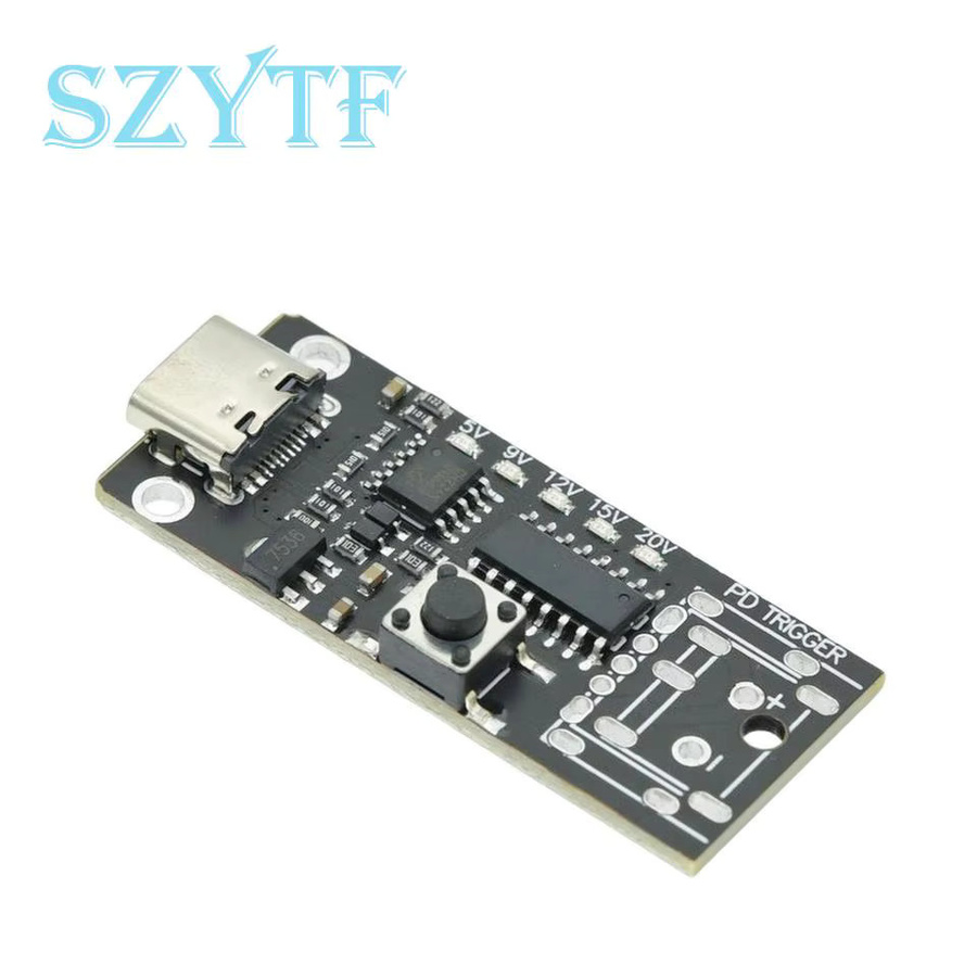 SZYTF USB-C Lockvogel Tester mit automatischer Erkennung und einstellbarer Schnellladungs-Simulation 9V 12V 15V 20V in Schwarz - Bild 2