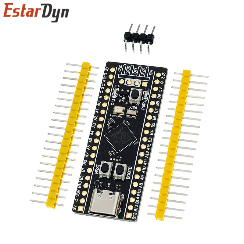 Estardyn STM32F401 STM32F411 Entwicklungsplatine V5.3 in Schwarz mit 84MHz, 64KB RAM und 256KB Flash - Bild 2