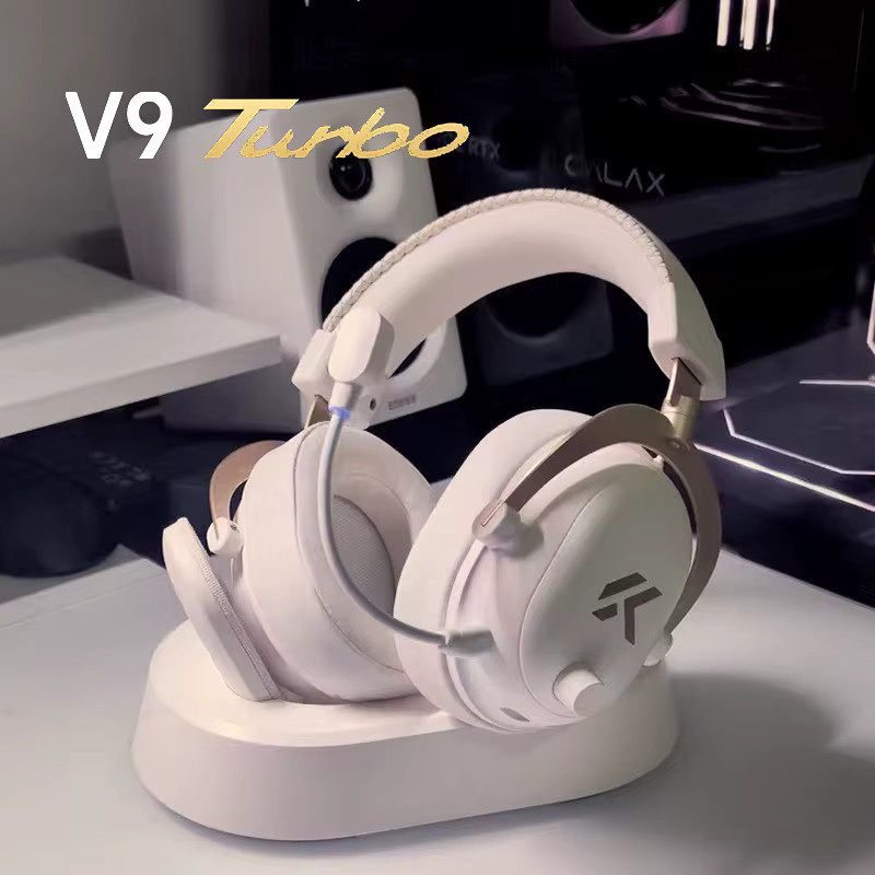 MCHOSE V9 Turbo Wireless Gaming Headset Over-Ear mit Mikrofon in Weiß - Bild 2