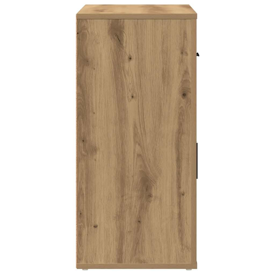 vidaXL Sideboard Artisan-Eiche aus Holzwerkstoff, Farbe Braun, B/T/H: 80 x 33 x 70 cm - Bild 4