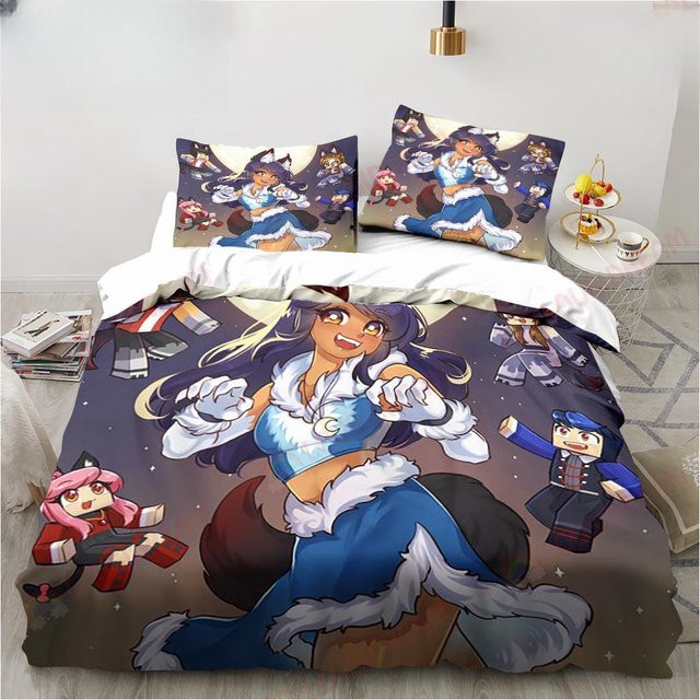 Allbestart Bettwäsche-Set Aphmau mit Flügeln, Blau, Mikrofaser/Polyester, 3-teilig, B x H: 150 x 200 cm - Bild 1