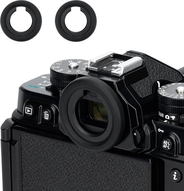 JJC Okularmuscheln DK-33 kompatibel mit Nikon Z9 und Z8, 2er-Pack, Schwarz - Bild 1