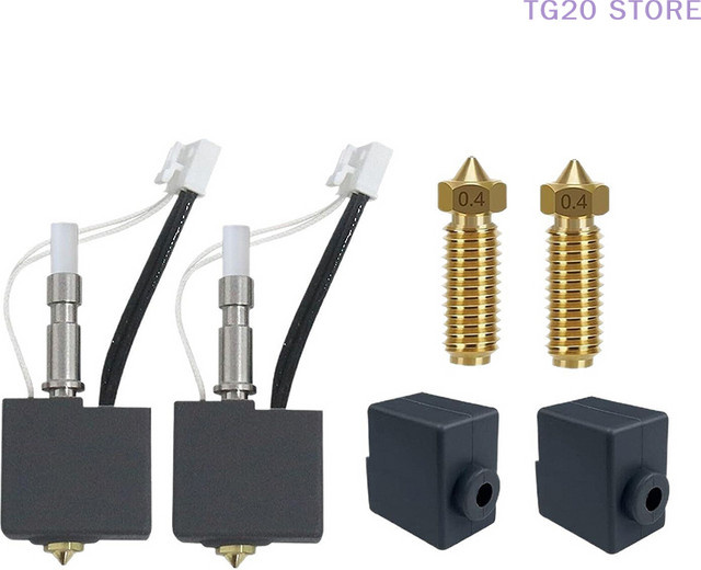 Anycubic Kobra S1 Hotend Kit mit Messingdüse aus gehärtetem Stahl für Kobra S1 Combo und Ace Pro, Durchmesser: 0,4 mm, 0,8 mm, 1,0 mm - Bild 1