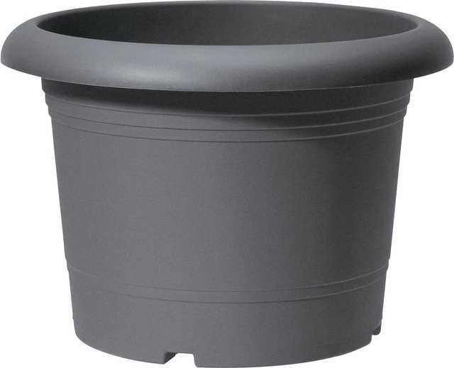 Scheurich Pflanzkübel Oliver in Metallic Grey, runder Pflanzgefäß für Garten, Terrasse und Balkon, Durchmesser: 49 cm, Höhe: 69,5 cm - Bild 1