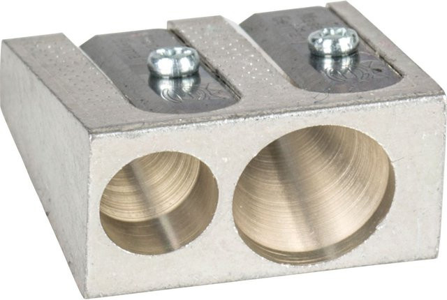 Brunnen Doppel-Anspitzer aus Metall in Silber - Bild 1