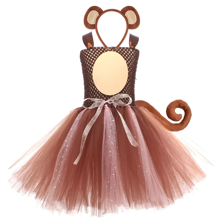 keenomommy Affenkostüm, Wald-Tutu-Kleid, braun, Mädchen, Plüsch / Textil - Bild 2