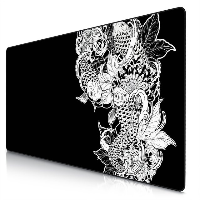 Titanwolf Gaming Mauspad XXXL Speed Koi Tattoo 3, Farbe: Schwarz, B/T: 120 x 60 cm - Bild 1