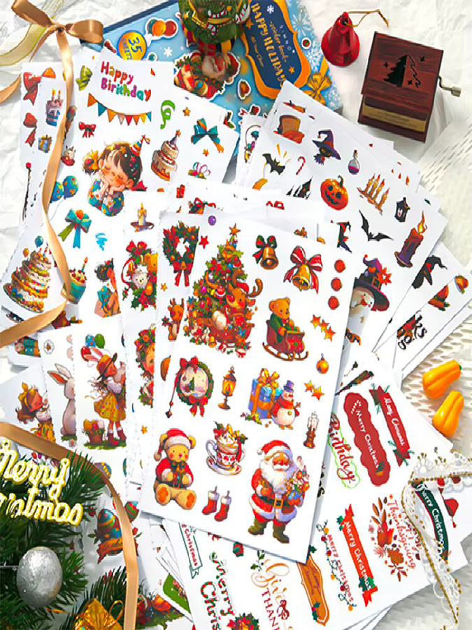 Mr. Paper Joyful Holiday Christmas Theme Aufkleberbuch mit 35 Blättern in Multicolour für DIY-Projekte und Sammelalben - Bild 4