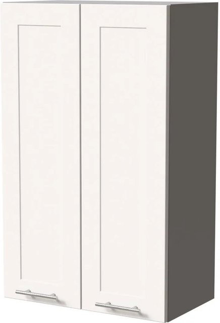 Feldmann-Wohnen Hängeschrank Oslo Küchenschrank mit Soft-Close-Türen und Regalböden, Grau/Weiß Matt, B/T/H: 60 x 32,5 x 96 cm - Bild 1