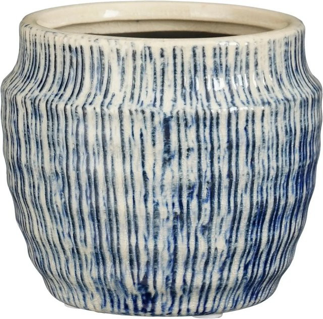 Mica Decorations Topf Martha Rund Blau Durchmesser: 11 cm - Bild 1