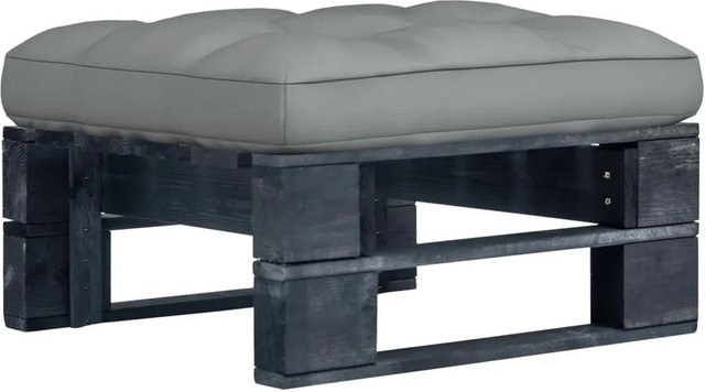 vidaXL Garten-Palettenhocker aus imprägniertem Kiefernholz in Schwarz und Grau - Bild 1