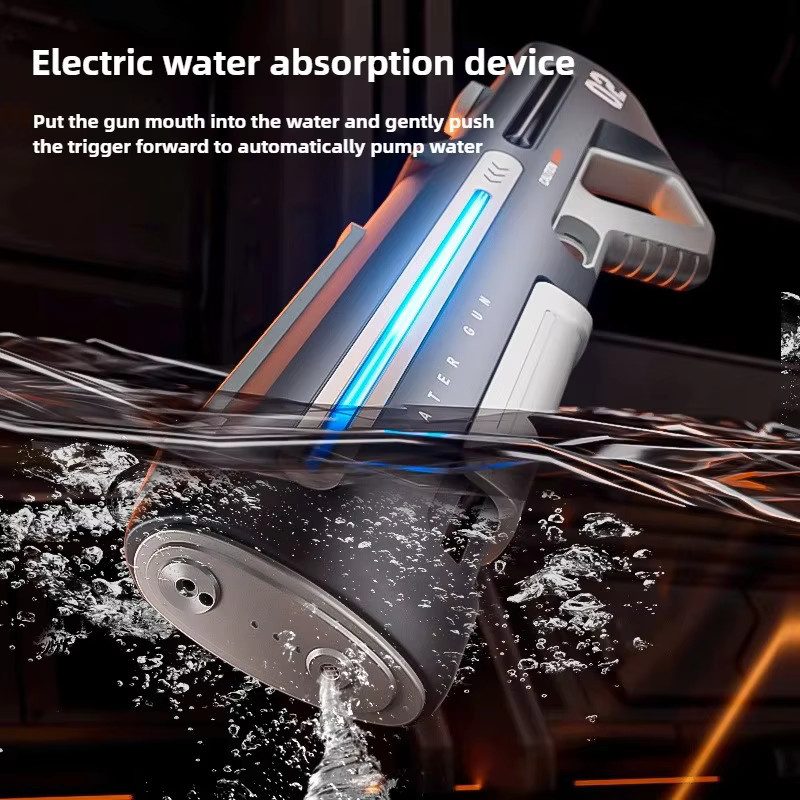MOQIDODO Elektrische LED-Wasserpistolen, 2-teiliges Set, Weiß - Bild 3