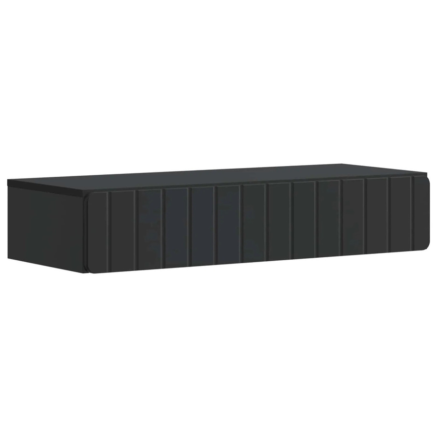vidaXL Wandmontierter Beistelltisch in Schwarz, modern und rechteckig, B/T/H: 87,5 x 34,5 x 17 cm - Bild 2