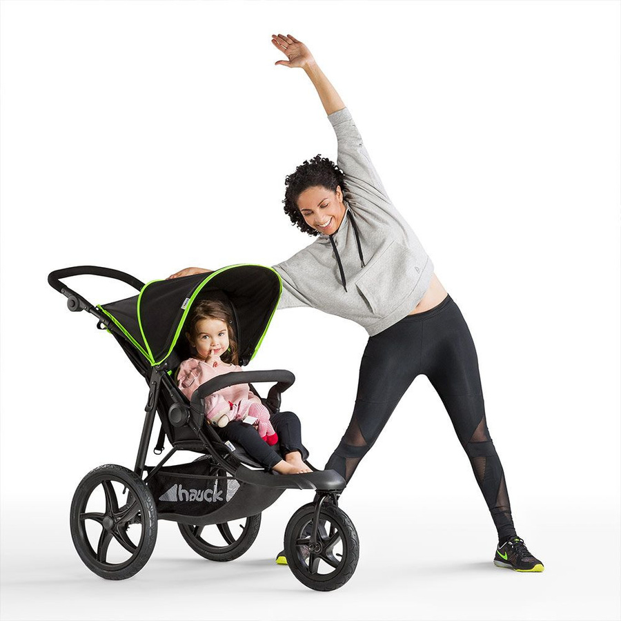 Hauck Buggy und Sportwagen Runner Offroad Jogger mit Luftreifen und Federung in Black Neon Yellow - Bild 9