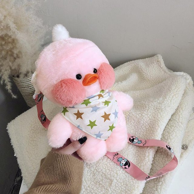 Kidsly LaLafanfan Cafe Duck-Plüsch-Rucksack, Puppe, 28 cm - Bild 1