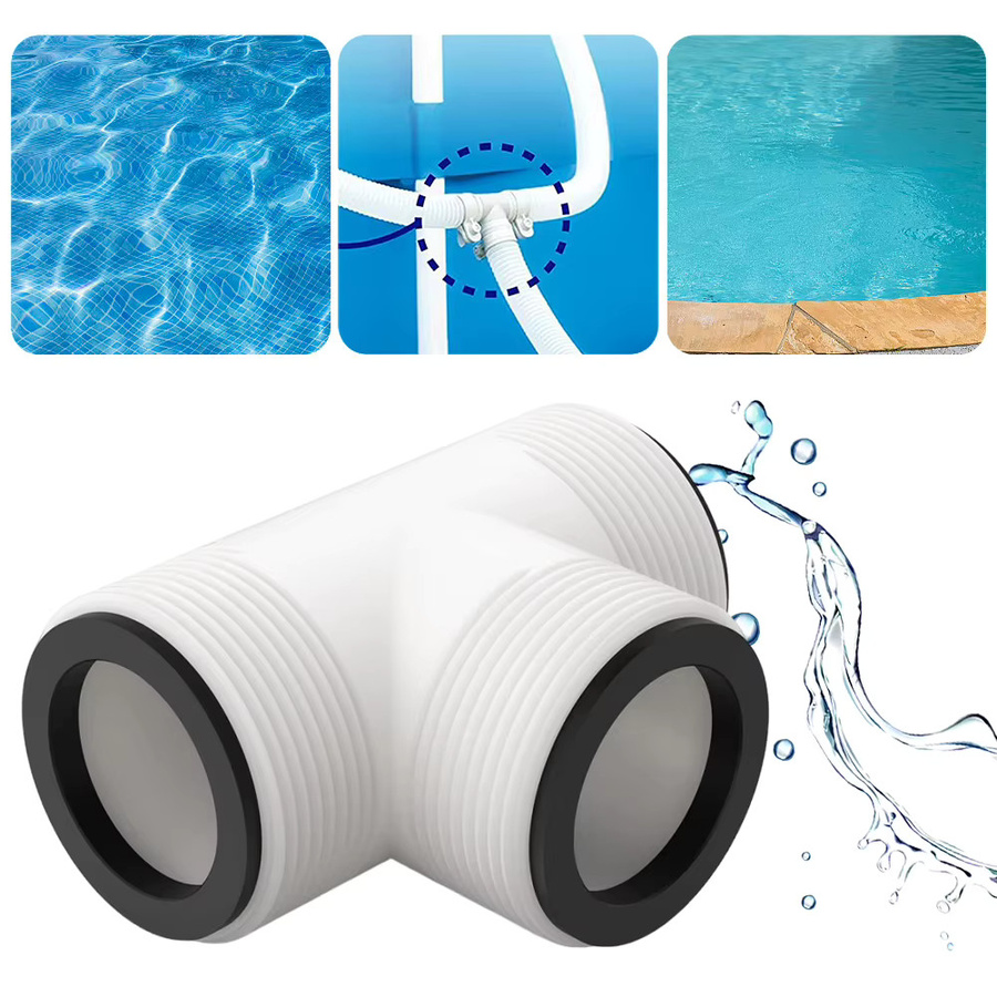 Intex T-förmiger Schlauchverbinder in Weiß für 38 mm Schläuche als Ersatzadapter für Poolfilter-Pumpensysteme - Bild 3