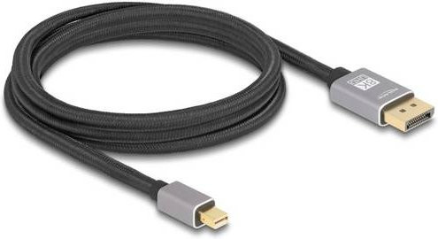Delock DisplayPort zu Mini-DisplayPort Anschlusskabel in Grau, 2m, 8K UHD - Bild 1