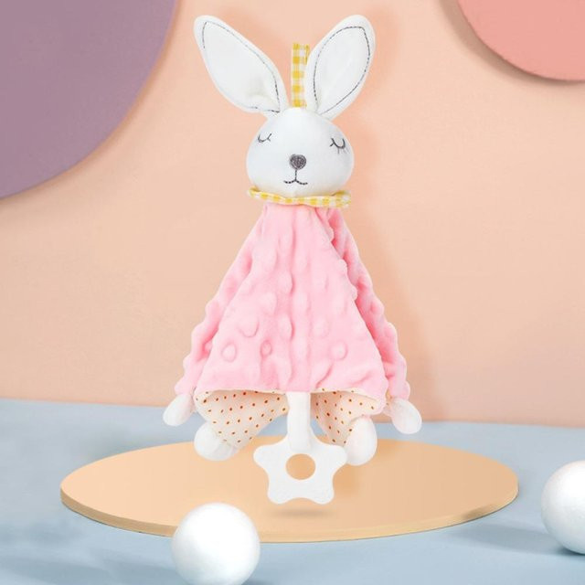 Binchi Fitness Kaninchen Kuscheltier, Beruhigungstuch, ab 0 Jahre, Rosa / Pink - Bild 1