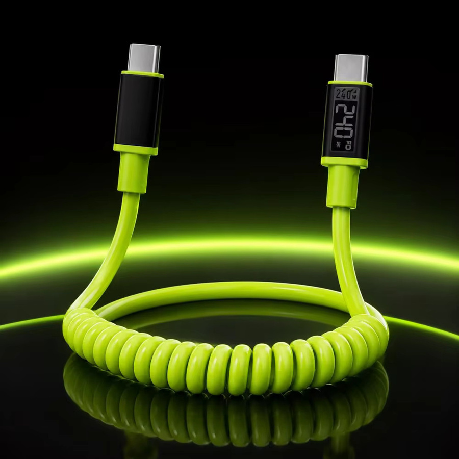 240W Typ-C zu PD Schnellladekabel USB-C Datenkabel in Grün für iPhone 15, Samsung, Xiaomi und Huawei - Bild 3