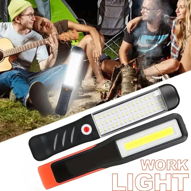 XIWANGFIRE Wiederaufladbare LED-Arbeitsleuchte mit Magnet und COB-Technik, Schwarz - Bild 1