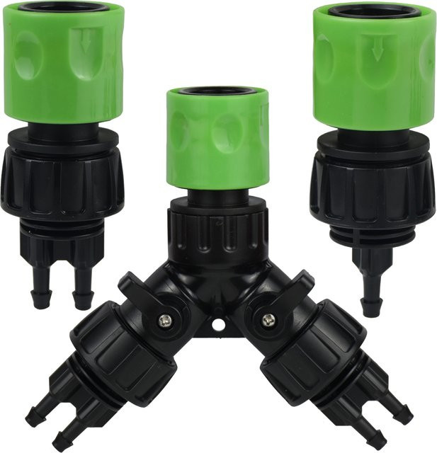 KESLA Wasserhahn Adapter Splitter für automatische Tropfbewässerung im Garten mit 1/4 Zoll Anschluss - Bild 1