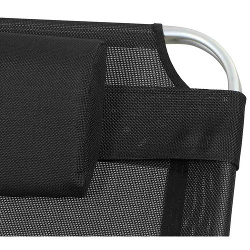 Siena Garden Klappliege Sole aus Aluminium in Schwarz mit Textilgewebe B/H/T: 214 x 70 x 45 cm - Bild 4