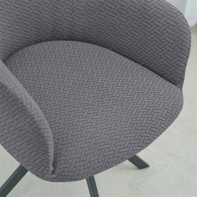 Bestbags Elastische Esszimmerstuhlbezüge aus Jacquard in Grau - Bild 1
