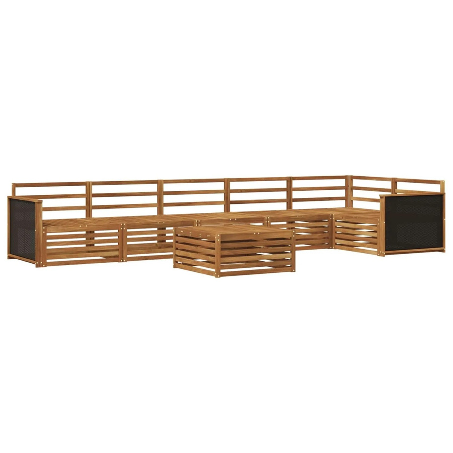 vidaXL Outdoor-Sofagarnitur aus Akazienholz in Braun, 7-teiliges Set, B/T/H: 79 x 79 x 37 cm - Bild 2